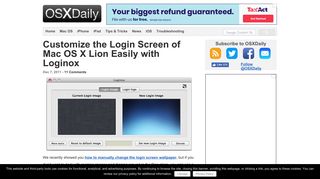 Customize the Login Screen of Mac OS X Lion Easily with Loginox