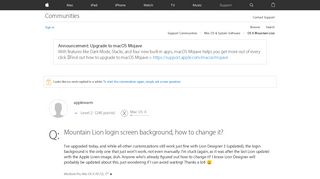 Mountain Lion login screen background, ho… - Apple Community
