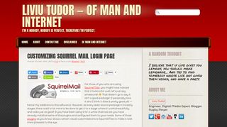 Customizing Squirrel Mail Login Page | Liviu Tudor -- Of Man and ...