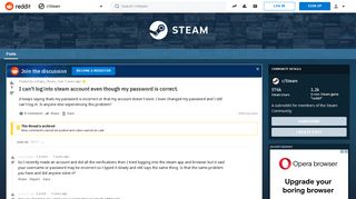 I can't log into steam account even though my password is correct ...
