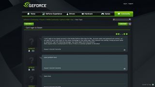 Can't login to Steam - GeForce Forums