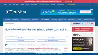 How to Force User to Change Password at Next Login in Linux - Tecmint