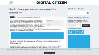 How to change your user account password in Windows 10 | Digital ...