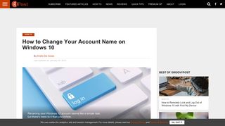 How to Change Your Account Name on Windows 10 - groovyPost