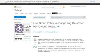 Use Group Policy to change Log On screen background image ...