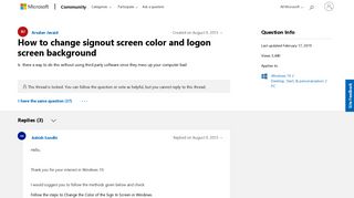 How to change signout screen color and logon screen background ...