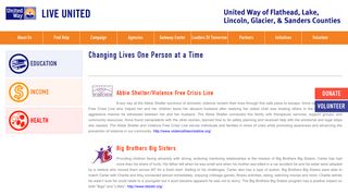 Changing Lives One Person at a Time | United Way Of Flathead, Lake ...