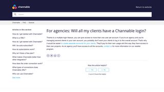For agencies: Will all my clients have a Channable login? – Channable