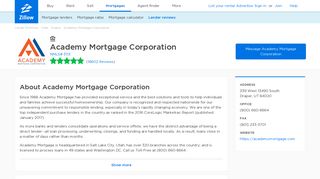 Academy Mortgage Corporation Ratings and Reviews | Zillow
