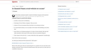 Is Channel Timez a real website or a scam? - Quora
