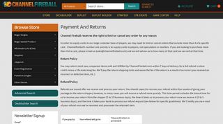 Payment And Returns - ChannelFireball.com