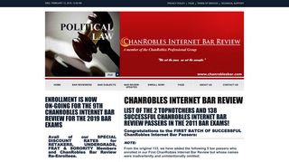 ENROLL NOW! for the 8th ChanRobles Internet Bar Review