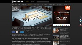 Chaos Group Releases V-Ray 3.6 for SketchUp - Evermotion.org