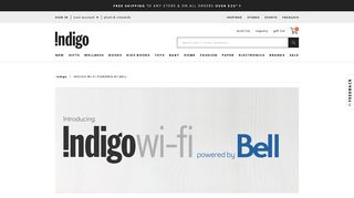 Indigo wi-fi powered by Bell | chapters.indigo.ca
