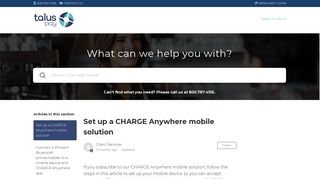 Set up a CHARGE Anywhere mobile solution – Talus Payments