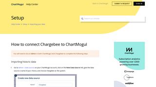 How to connect Chargebee to ChartMogul – Help Center