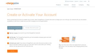 Create or Activate Your Account | ChargePoint