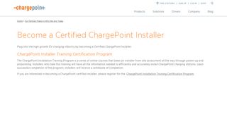 Become a Certified ChargePoint Installer | ChargePoint