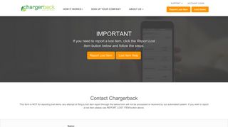 Contact Chargerback