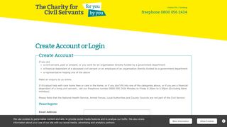 Login - The Charity for Civil Servants