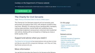 The Charity for Civil Servants | Department of Finance