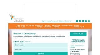 CharityVillage: Canadian Nonprofit News, Jobs, Funding, Training