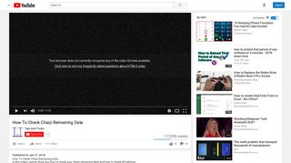 How To Check Charji Remaining Data - YouTube