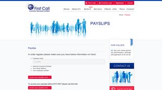 Payslips | First Call Contract Services