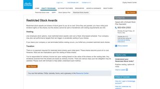 Equity Programs | Restricted Stock Awards | Charles Schwab