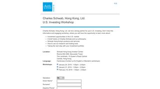 Charles Schwab, Hong Kong, Ltd. - Schwabtoday