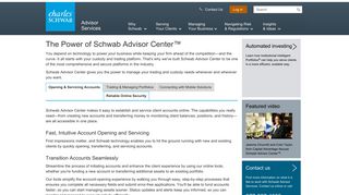 Custody and Trading Platform - Schwab Advisor Services - Charles ...