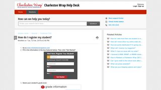 How do I register my student? : Charleston Wrap Help Desk