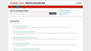 Customer FAQ : Charleston Wrap Help Desk