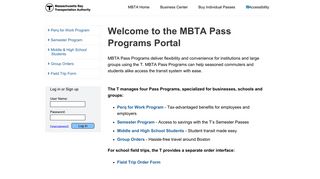 :: MBTA Pass Program
