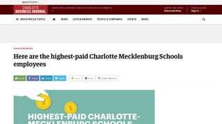 Highest-paid Charlotte Mecklenburg Schools CMS employees ...