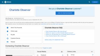 Charlotte Observer: Login, Bill Pay, Customer Service and Care Sign-In