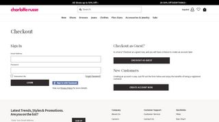 Checkout - Account Login | Charlotte Russe