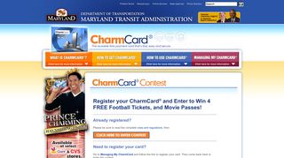 Need to register your card? - CharmCard | Maryland Transit ...