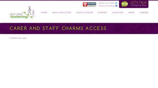 Carer and Staff CHARMS Access - Next Step Fostering Services Ltd