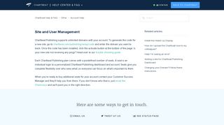 Site and User Management – Chartbeat Help & FAQ