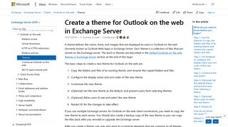Create a theme for Outlook on the web in Exchange ... - Microsoft Docs