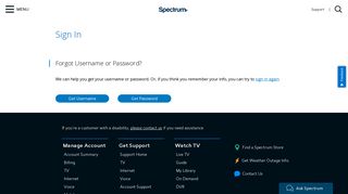 Spectrum.net Sign In