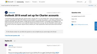 Outlook 2016 email set up for Charter accounts - Microsoft Community