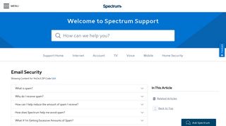 Email Security Information about email spam and how ... - Spectrum.net