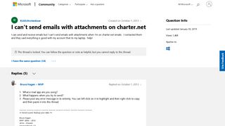 I can't send emails with attachments on charter.net - Microsoft ...