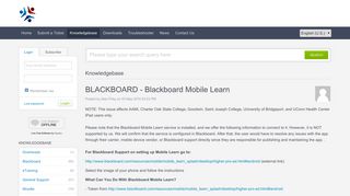 BLACKBOARD - Blackboard Mobile Learn - Powered by Kayako ...