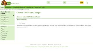 the ACORN Student Portal - Charter Oak State College