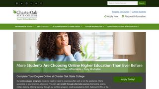 Charter Oak State College: Finish your Degree Online