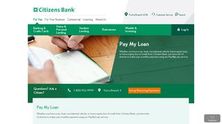 Pay My Loan | Citizens Bank