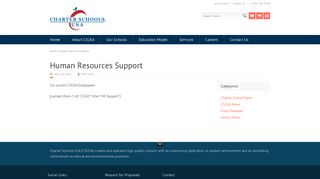 Human Resources Support - Charter Schools USACharter Schools USA